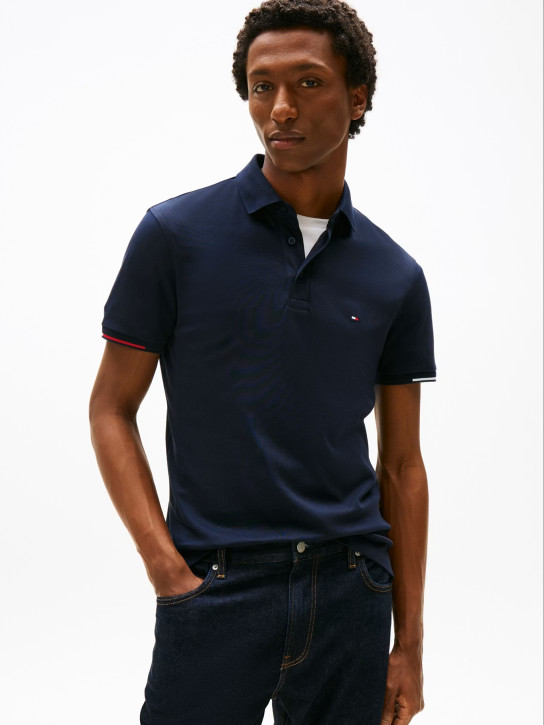 Tommy Hilfiger pánské tmavě modré polo tričko