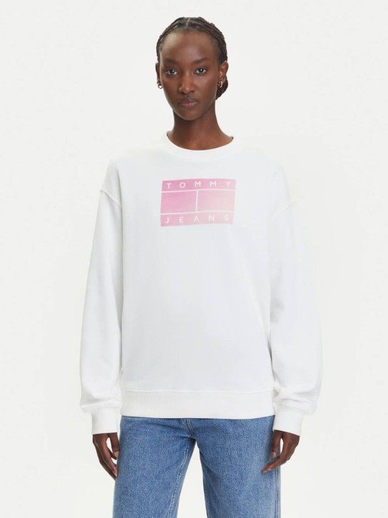 Tommy Jeans dámská bílá mikina