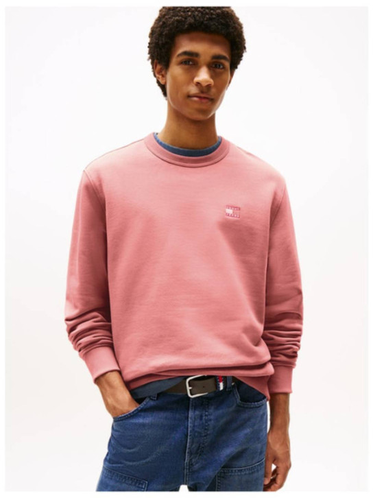 Tommy Jeans pánská růžová mikina