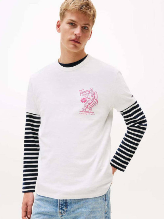 Tommy Jeans pánské bílé triko