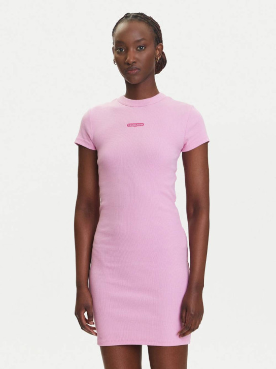 Tommy Jeans dámské růžové šaty