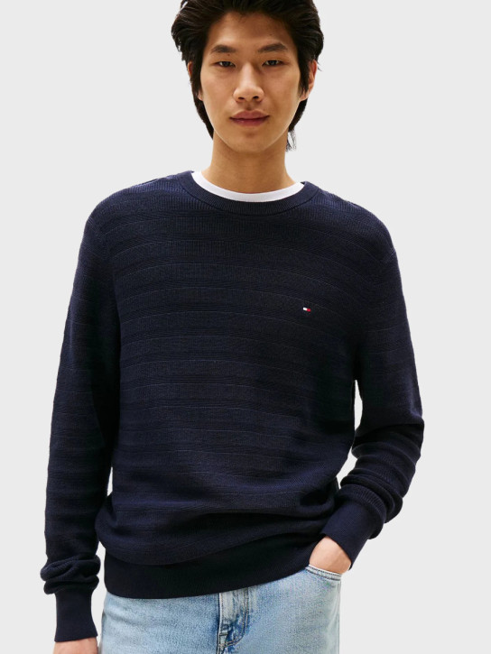 Tommy Hilfiger pánský tmavě modrý svetr