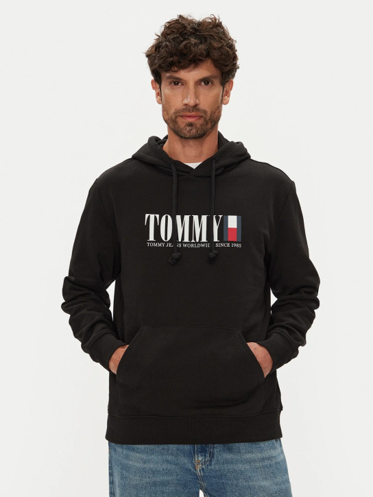 Tommy Jeans pánská černá mikina