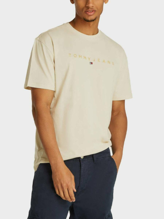 Tommy Jeans pánské béžové tričko