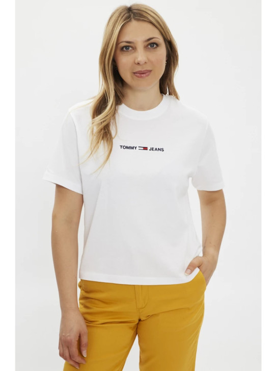 Tommy Jeans dámské bílé tričko