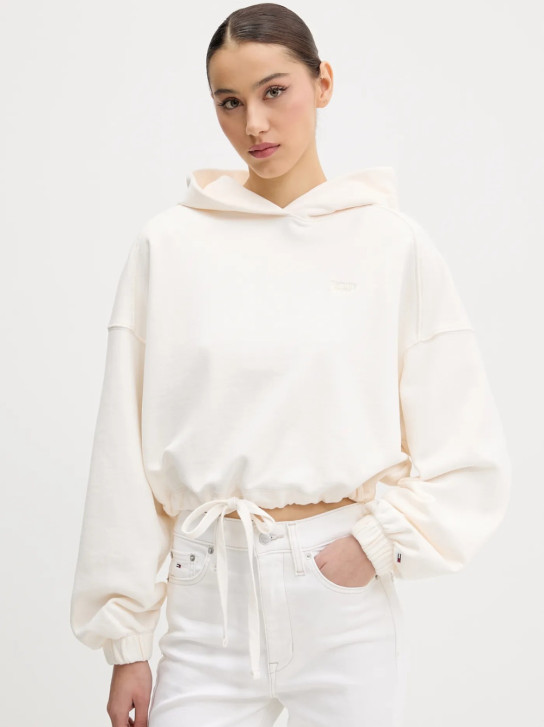 Tommy Jeans dámská krémová mikina