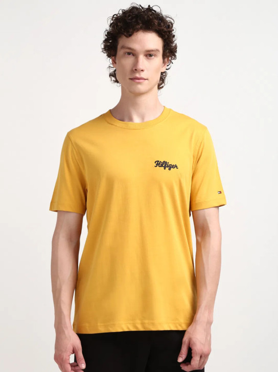 Tommy Hilfiger pánské hořčicové tričko