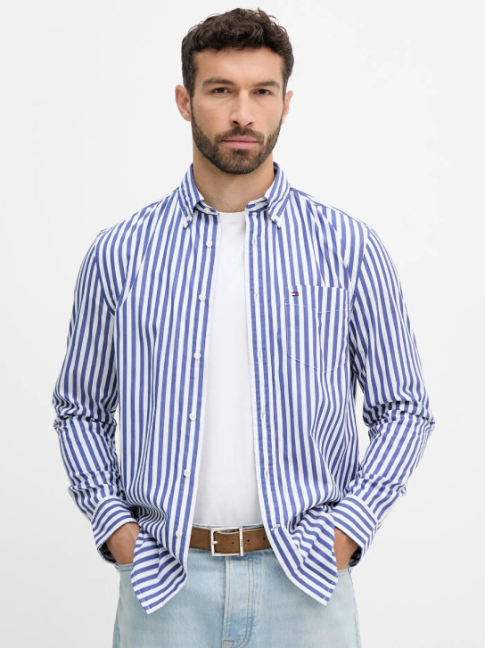 Tommy Hilfiger pánská modro bílá košile