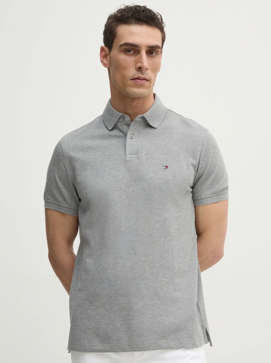 Tommy Hilfiger pánské šedé polo tričko