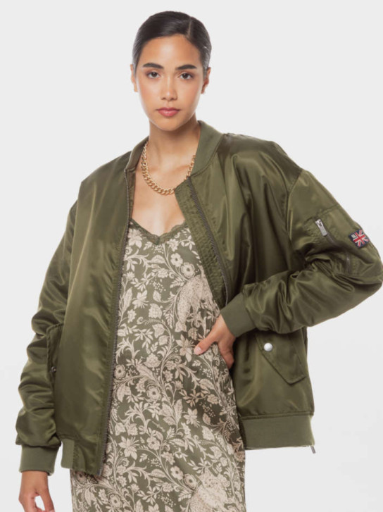 Pepe Jeans dámský khaki zelený bomber 