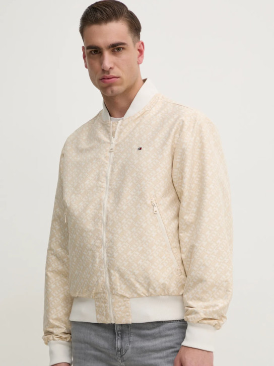 Tommy Hilfiger pánská béžová bunda bomber 