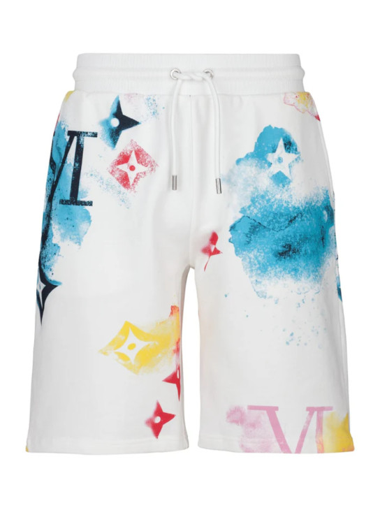 19v69 pánské bílé vzorované šortky