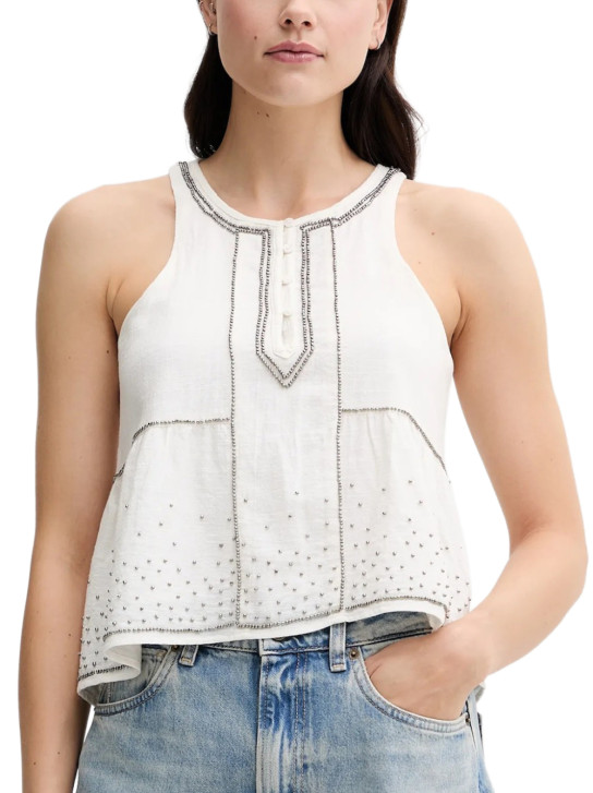 Pepe Jeans dámský bílý top