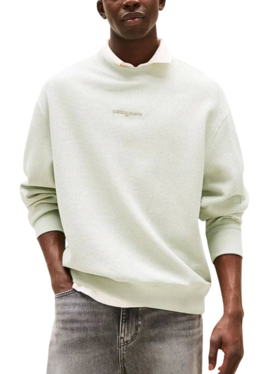 Tommy Jeans pánská zelená mikina