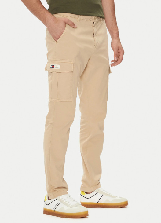 Tommy Jeans pánské béžové kalhoty
