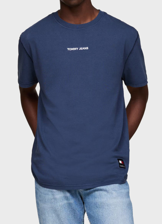 Tommy Jeans pánské tmavěmodré tričko