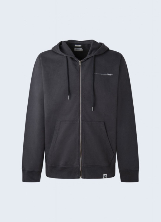 Pepe Jeans šedá mikina na zip David