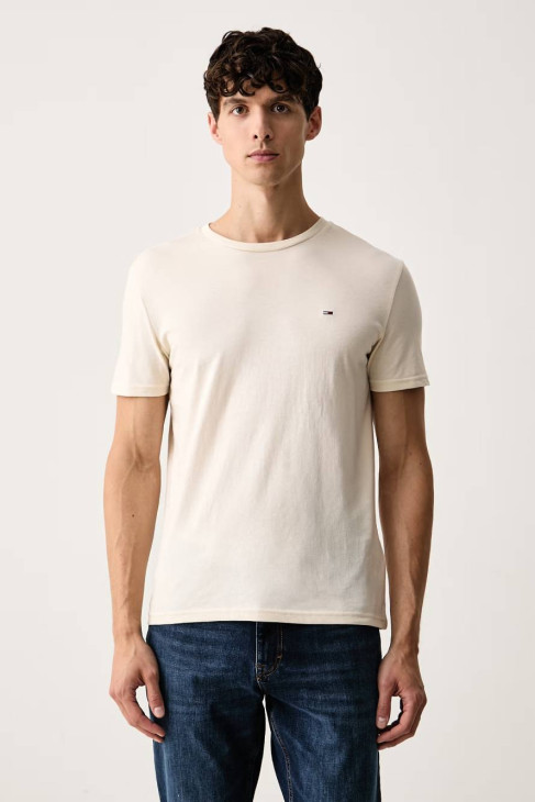 Tommy Jeans pánské krémové triko