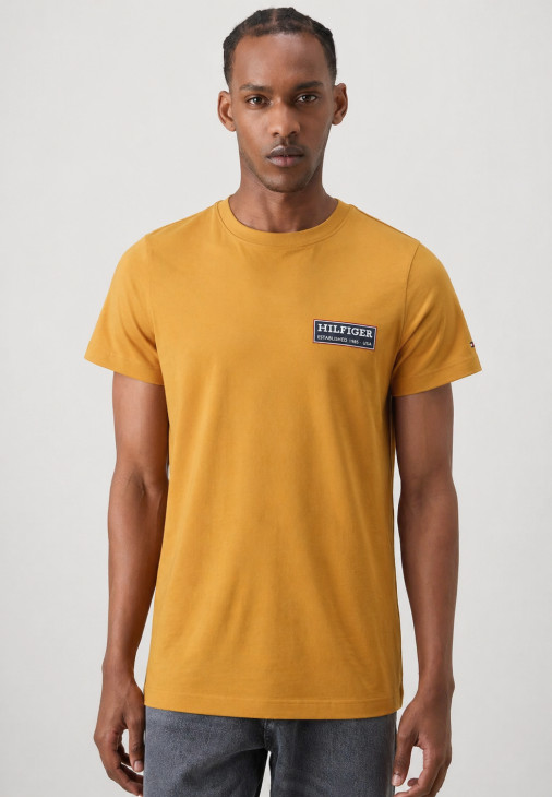 Tommy Hilfiger pánské hořčicové tričko