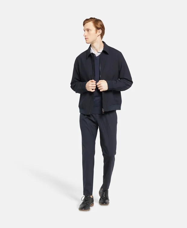 detail Tommy Hilfiger pánský modrý bomber