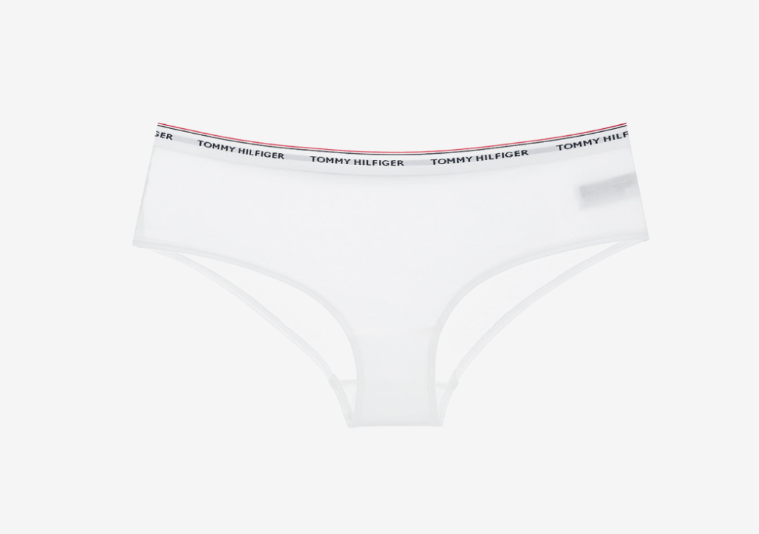 detail Tommy Hilfiger dámské bílé kalhotky 3 pack Essentials