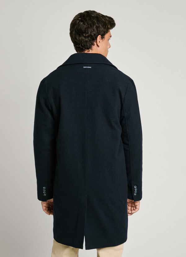 detail Pepe Jeans pánský modrý kabát TRONDHEIM