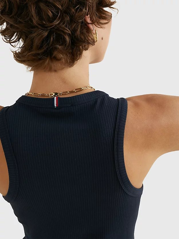 detail Tommy Hilfiger dámské tmavě modré tílko