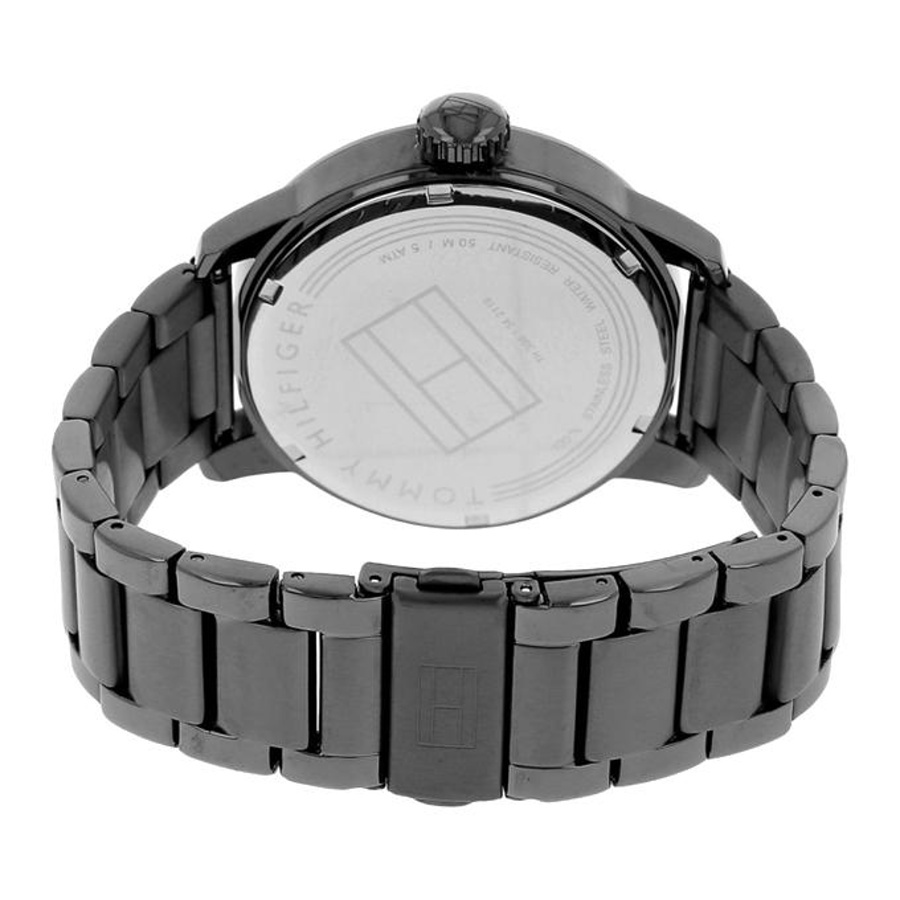 detail Tommy Hilfiger pánské šedé hodinky