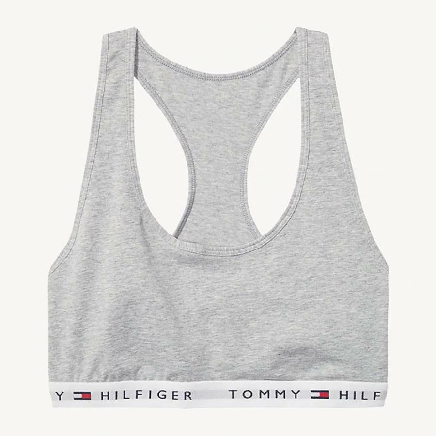 detail Tommy Hilfiger dámská šedá sportovní podprsenka Iconic