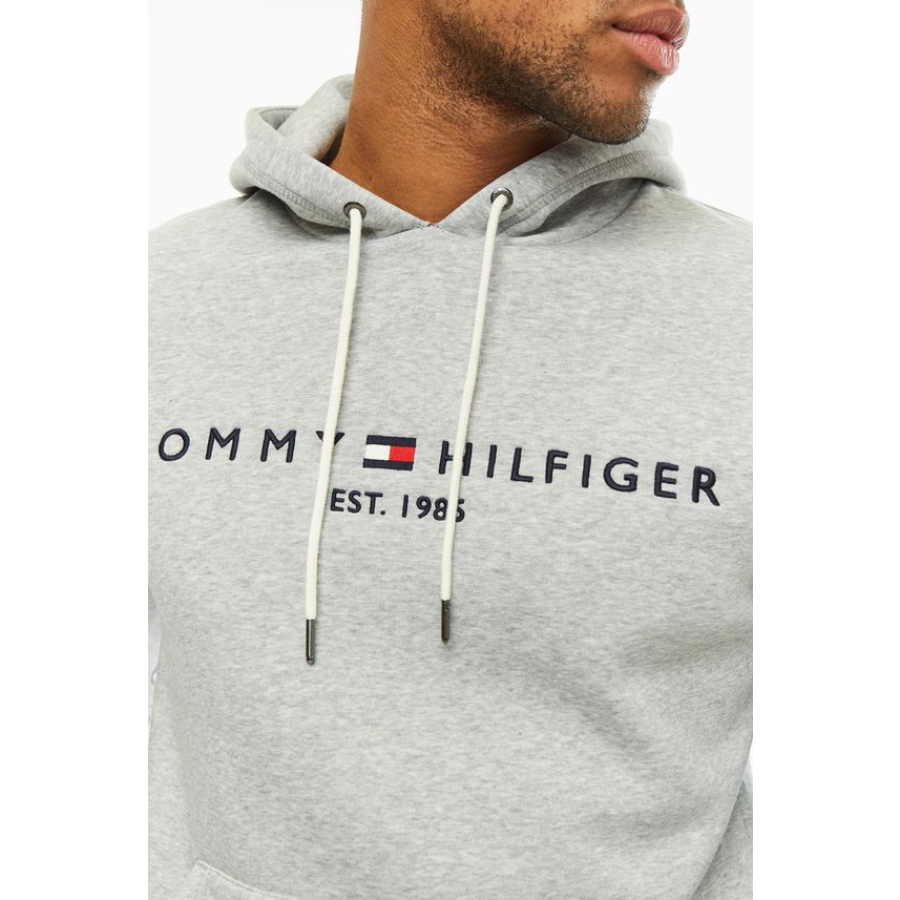 detail Tommy Hilfiger pánská šedá mikina Hoody