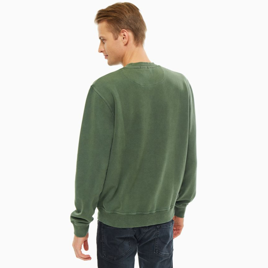 detail Pepe Jeans pánská zelená mikina Lambert