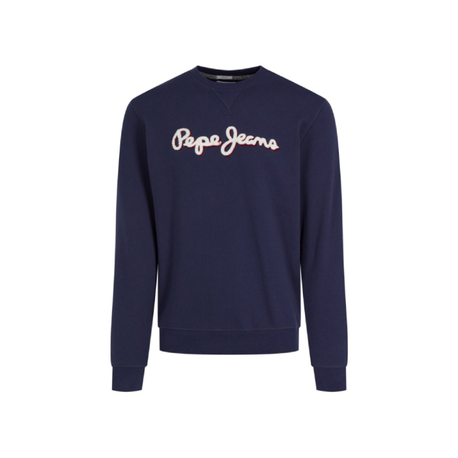 detail Pepe Jeans pánská modrá mikina Lamont