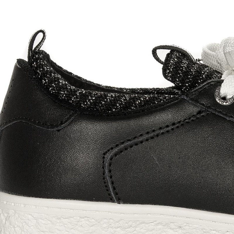detail Pepe Jeans dámské černé kožené tenisky Roxy