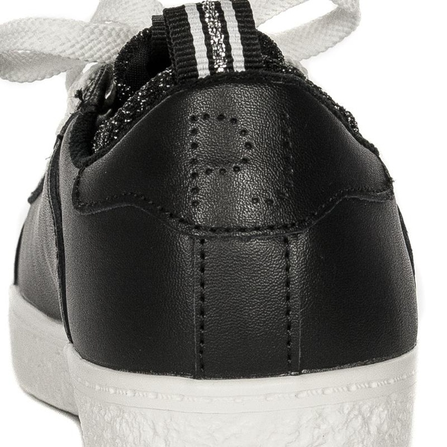 detail Pepe Jeans dámské černé kožené tenisky Roxy