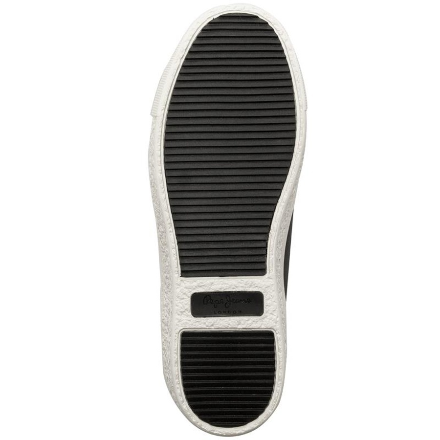 detail Pepe Jeans dámské černé kožené tenisky Roxy