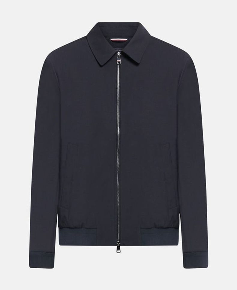 detail Tommy Hilfiger pánský modrý bomber