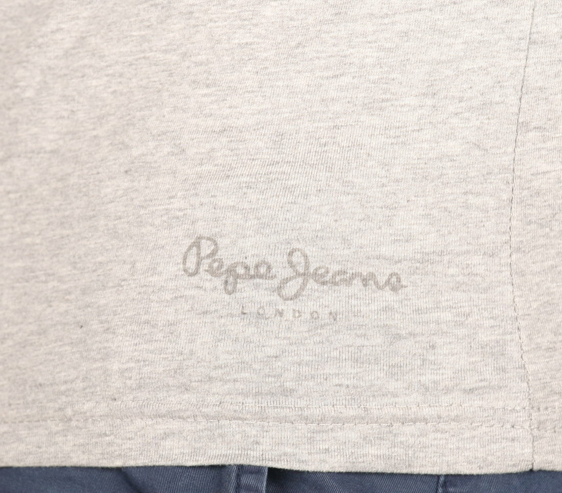detail Pepe Jeans pánské šedé tričko Original